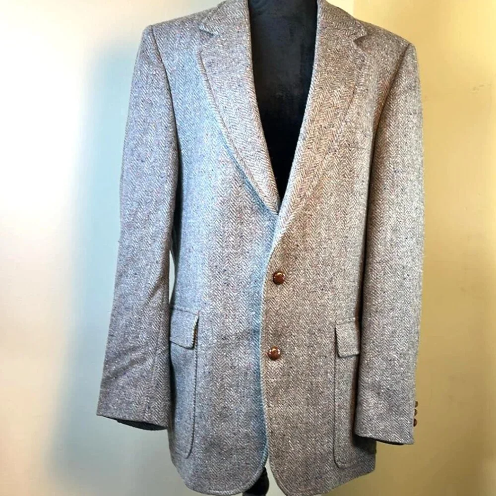 Vintage Men's 44L Wool Sports Coat by Traditions Expressly for Lazurus Hipster